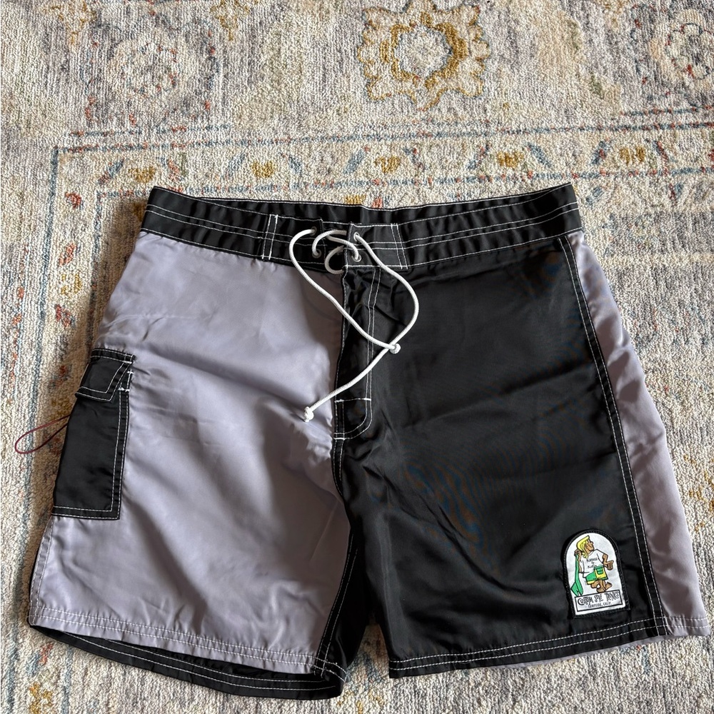 Black and Purple/Gray Katin Quick Dry Boardshorts Swim Trunks